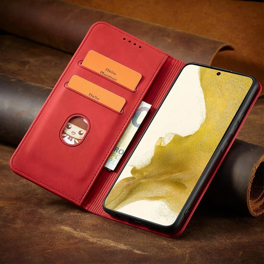 Hurtel Magnet Fancy dėklas, skirtas Samsung Galaxy S23+, raudonas