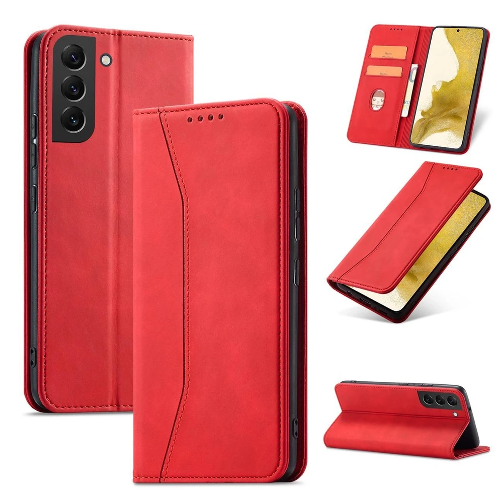 Hurtel Magnet Fancy dėklas, skirtas Samsung Galaxy S23+, raudonas