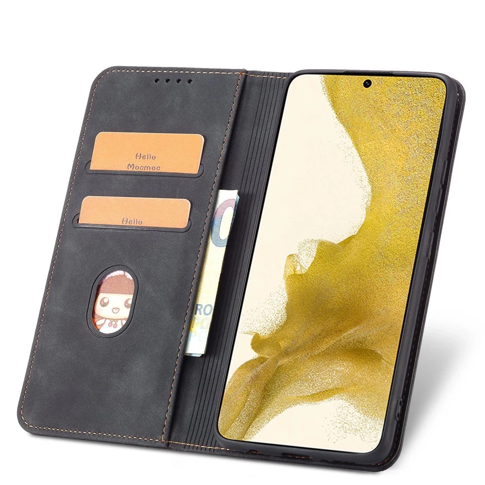 Hurtel Magnet Fancy dėklas, skirtas Samsung Galaxy S23+, juodas