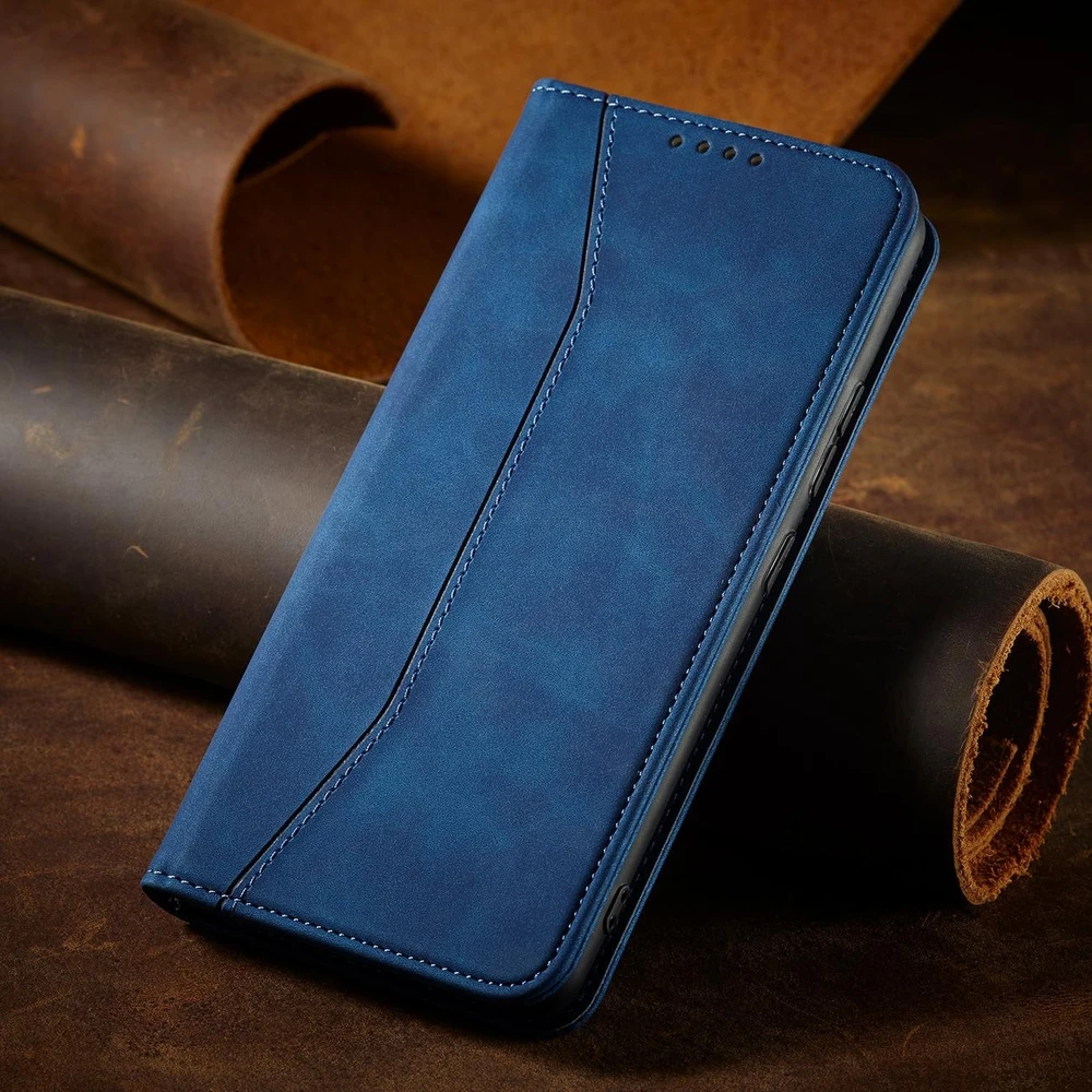Hurtel Magnet Fancy dėklas, skirtas Samsung Galaxy S22 + (S22 Plus), mėlynas