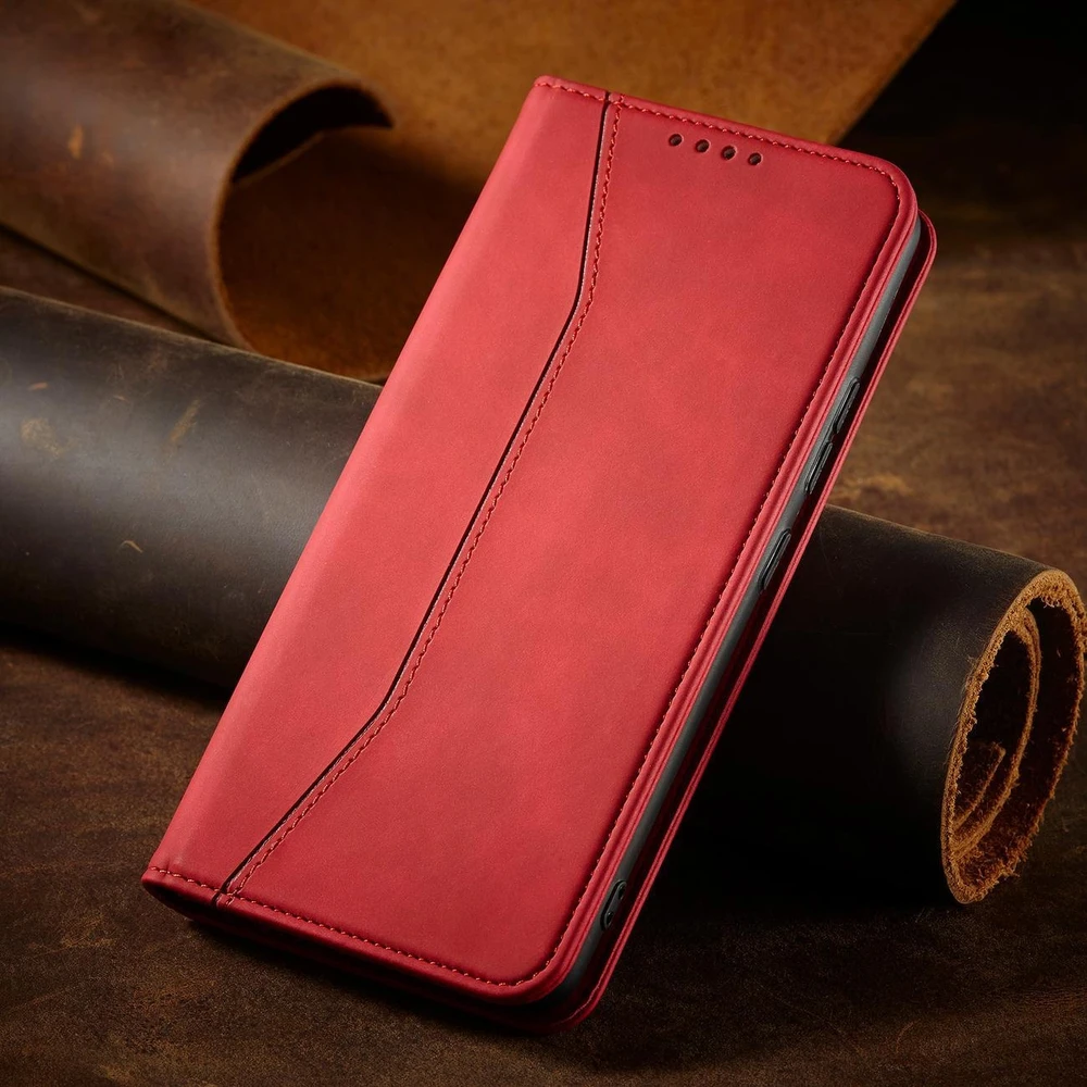 Hurtel Magnet Fancy dėklas, skirtas Samsung Galaxy S23+, raudonas