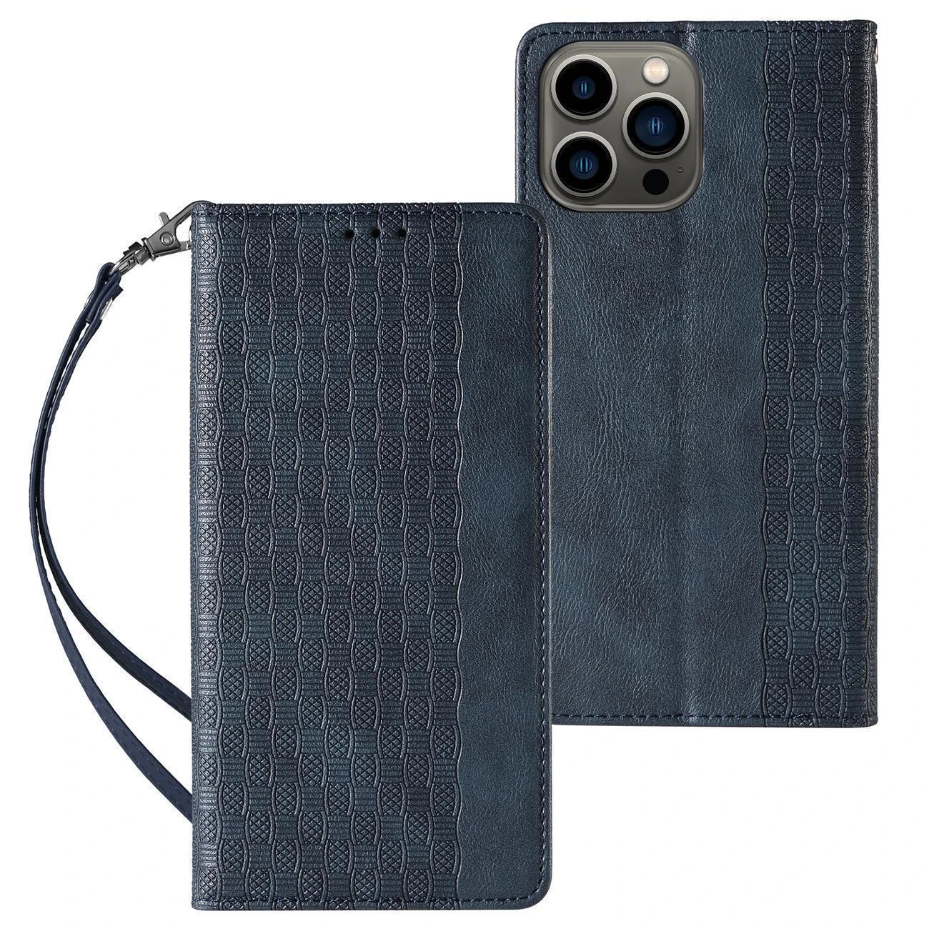 Hurtel Magnet Strap dėklas su dirželiu skirtas Samsung Galaxy S23+, mėlynas