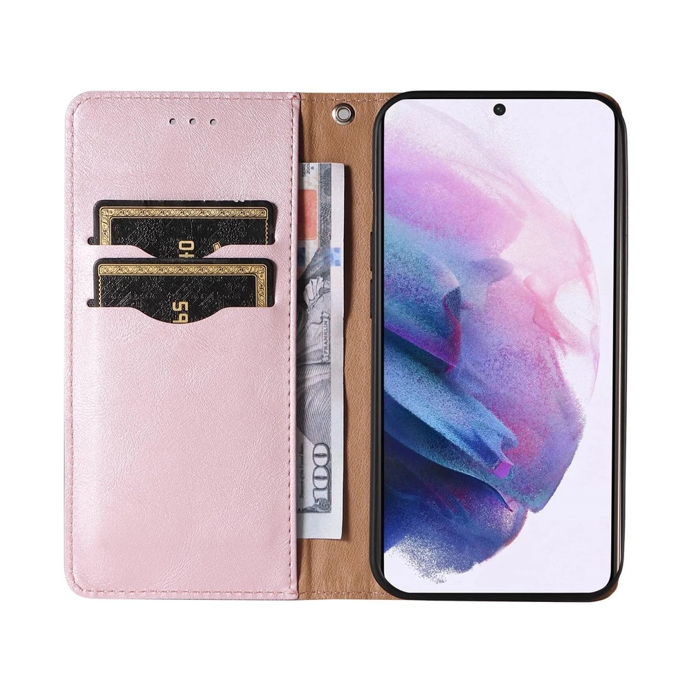 Hurtel Magnet Strap dėklas su dirželiu skirtas Samsung Galaxy S22 + (S22 Plus), rožinis
