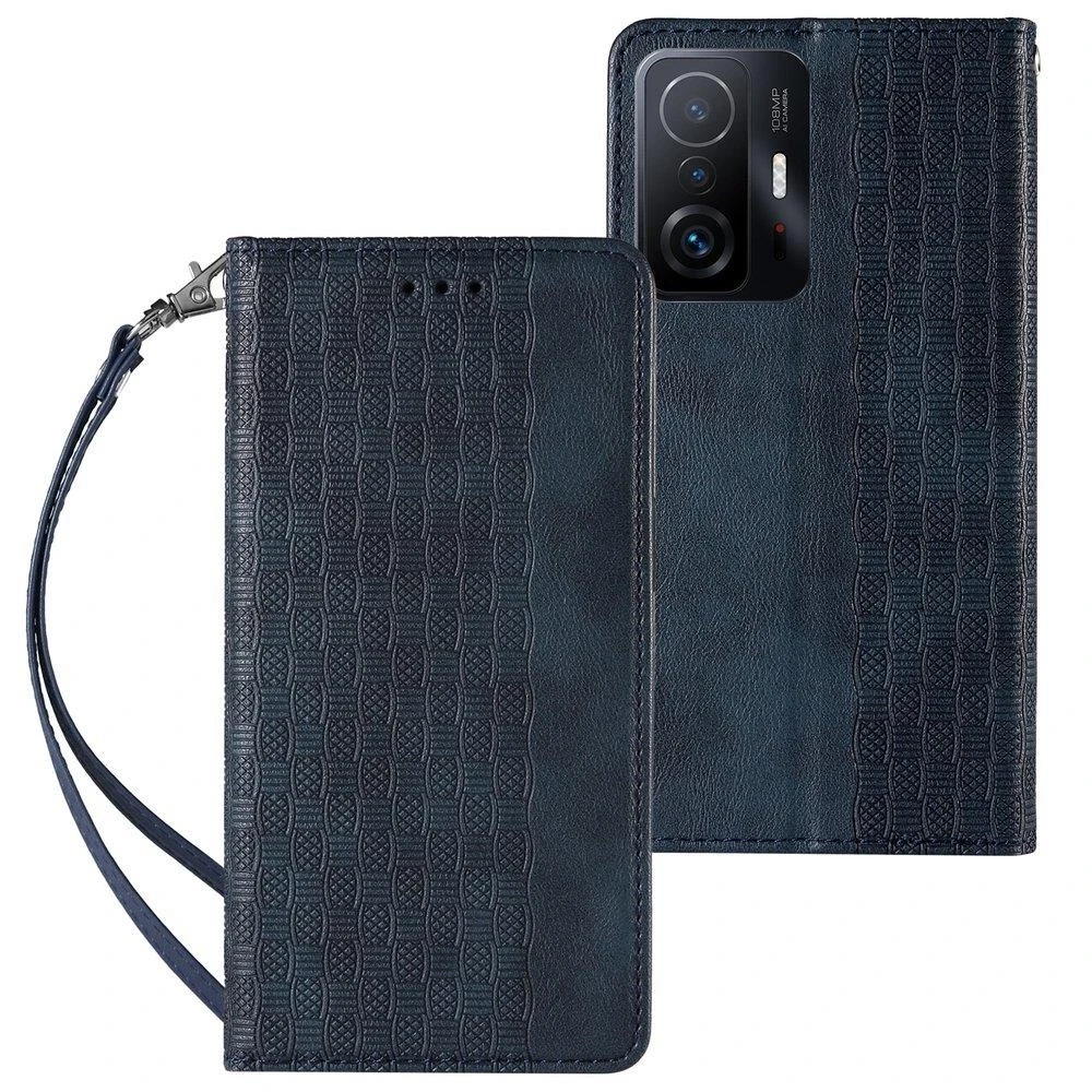 Hurtel Magnet Strap dėklas su dirželiu skirtas Samsung Galaxy A13 5G, mėlynas