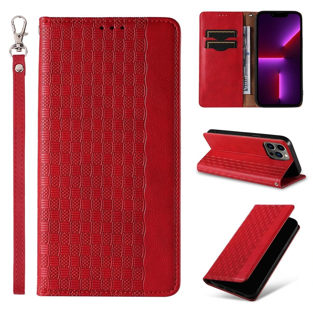 Hurtel Magnet Strap dėklas su dirželiu skirtas iPhone 14 Pro, raudonas