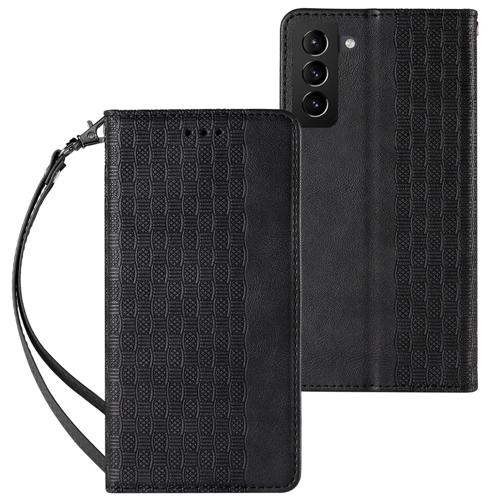 Hurtel Magnet Strap dėklas su dirželiu skirtas Samsung Galaxy S22 + (S22 Plus), juodas
