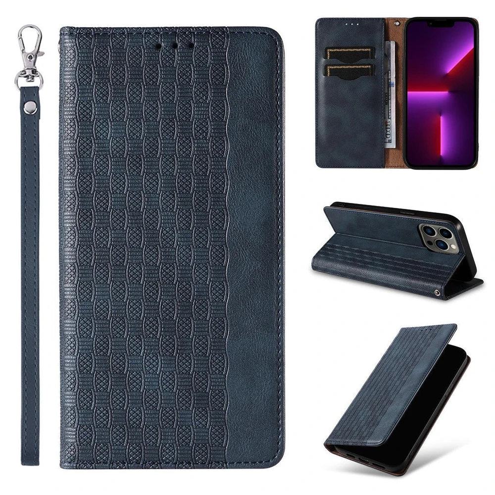 Hurtel Magnet Strap dėklas su dirželiu skirtas Samsung Galaxy S23 Ultra, mėlynas