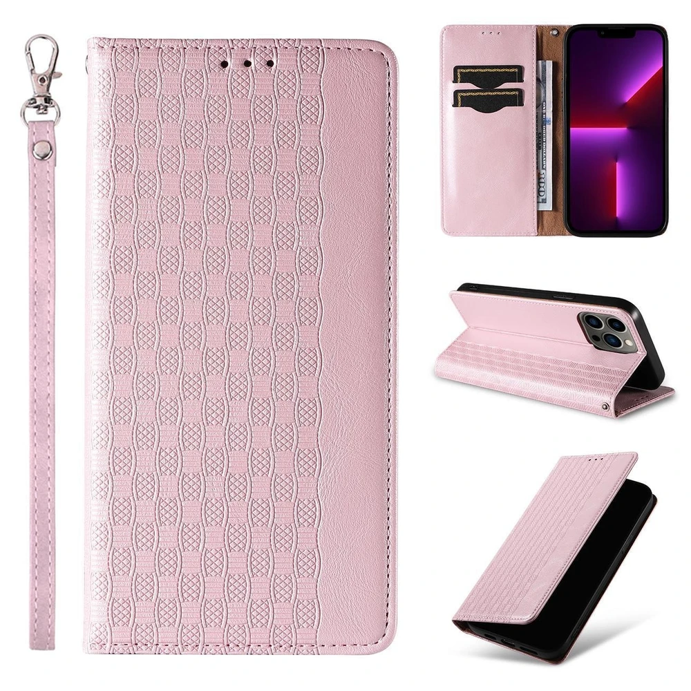 Hurtel Magnet Strap dėklas su dirželiu skirtas iPhone 14 Pro Max, rožinis