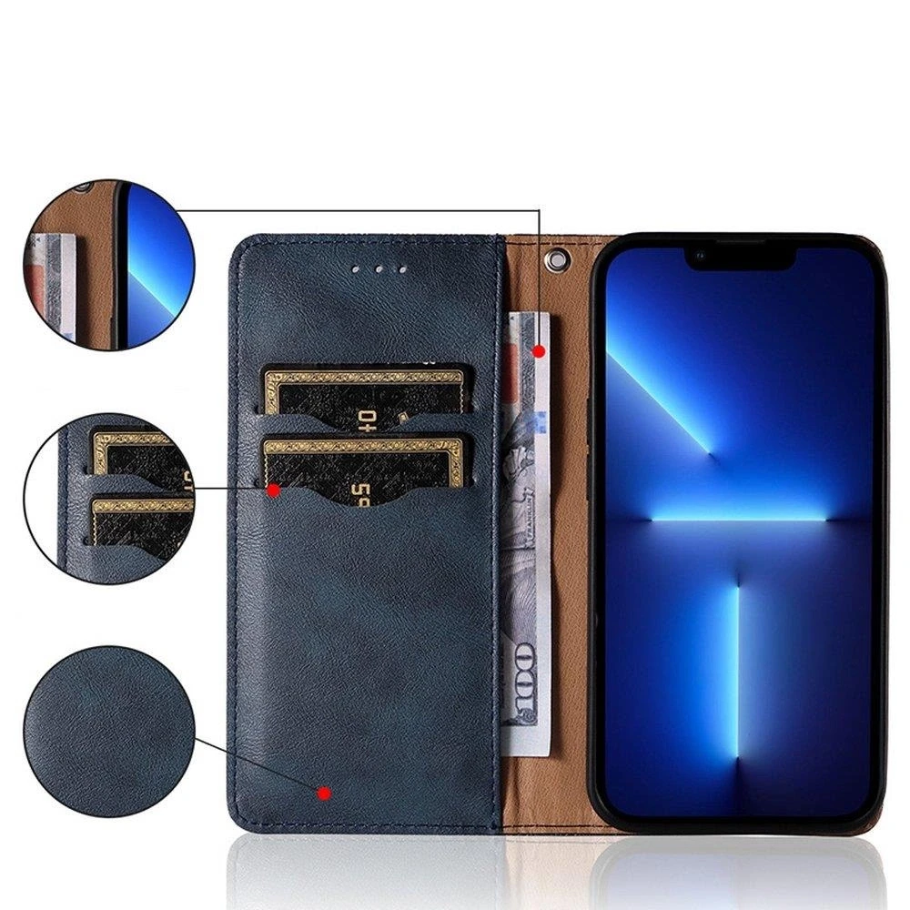 Hurtel Magnet Strap dėklas su dirželiu skirtas Samsung Galaxy A13 5G, mėlynas