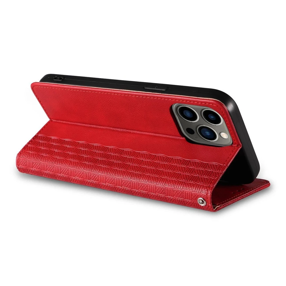 Hurtel Magnet Strap dėklas su dirželiu skirtas iPhone 14 Plus, raudonas