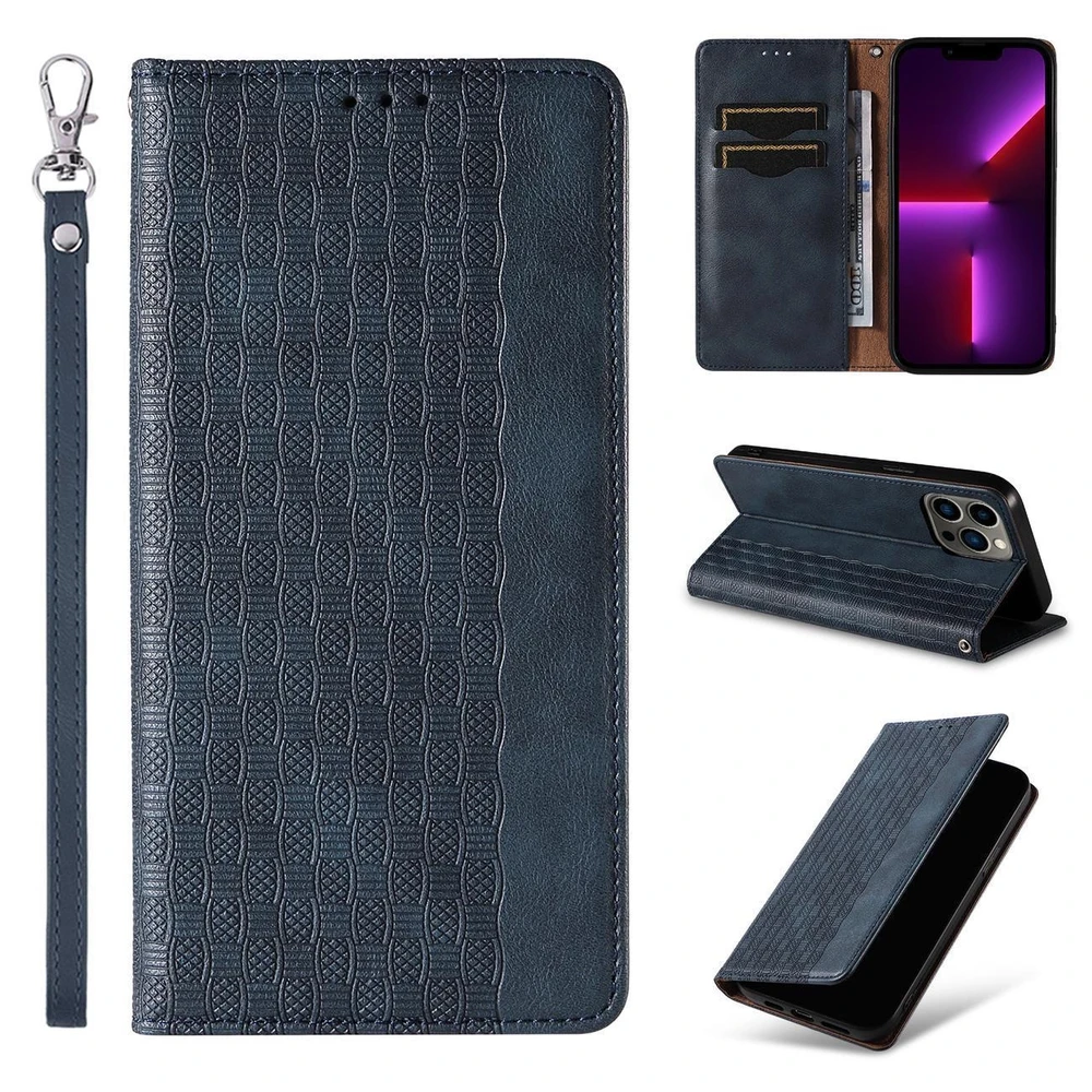 Hurtel Magnet Strap dėklas su dirželiu skirtas iPhone 14 Pro, mėlynas