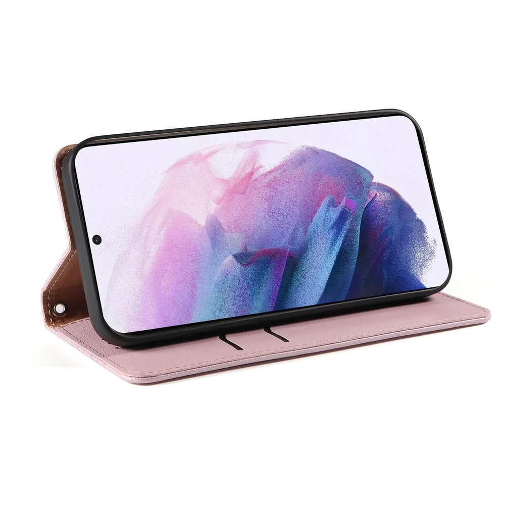 Hurtel Magnet Strap dėklas su dirželiu skirtas Samsung Galaxy S22 + (S22 Plus), rožinis