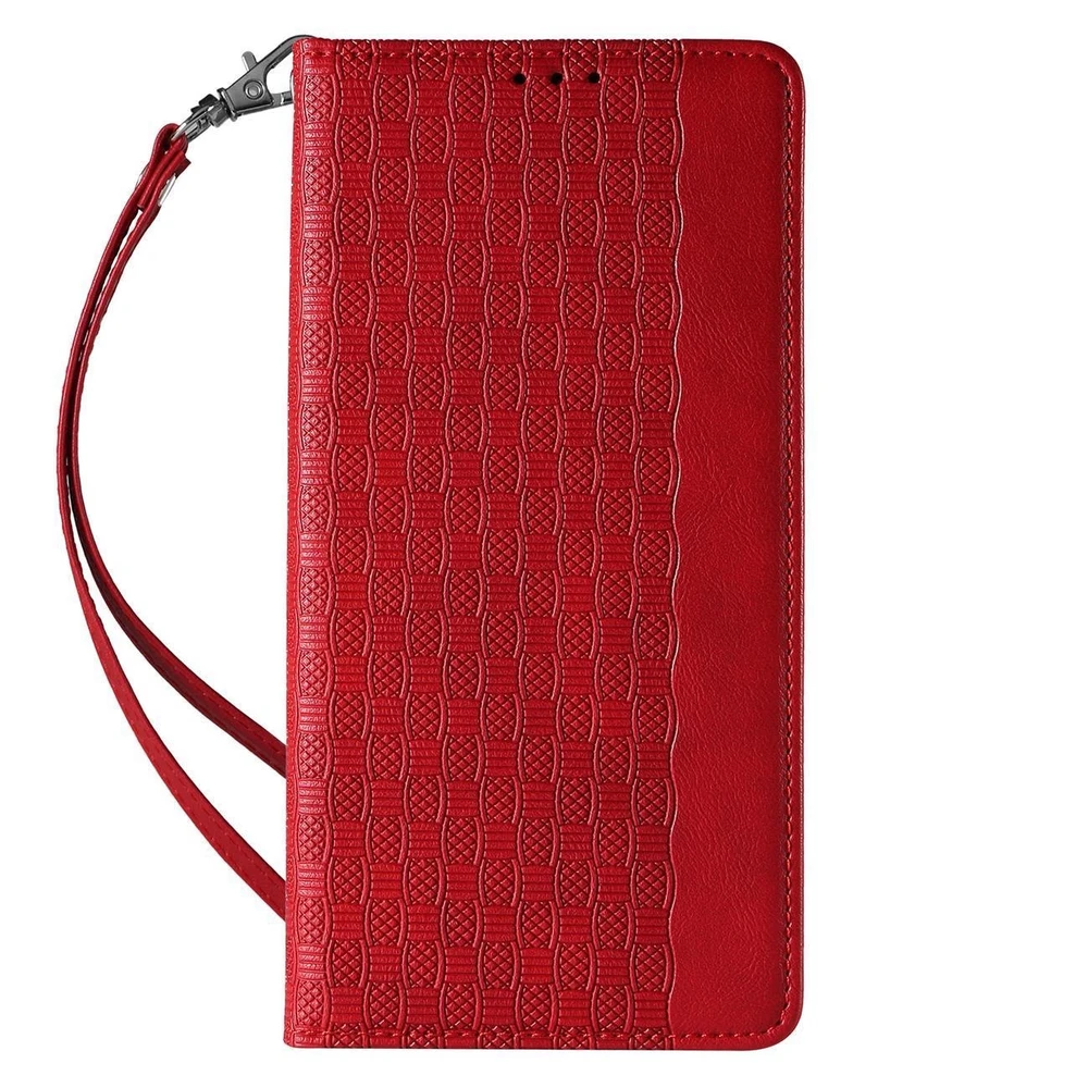 Hurtel Magnet Strap dėklas su dirželiu skirtas iPhone 14 Pro Max, raudonas
