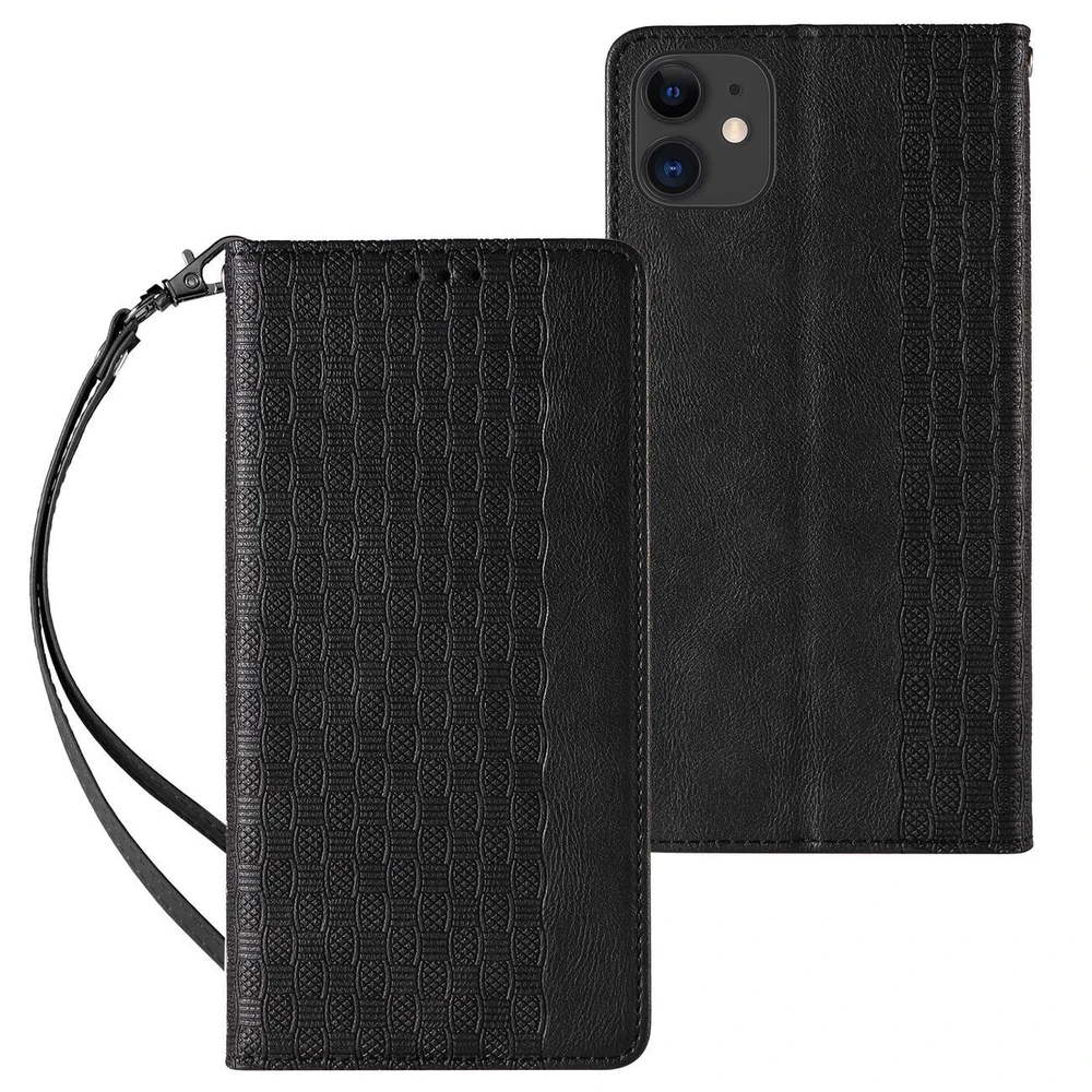 Hurtel Magnet Strap dėklas su dirželiu skirtas iPhone 13 mini, juodas