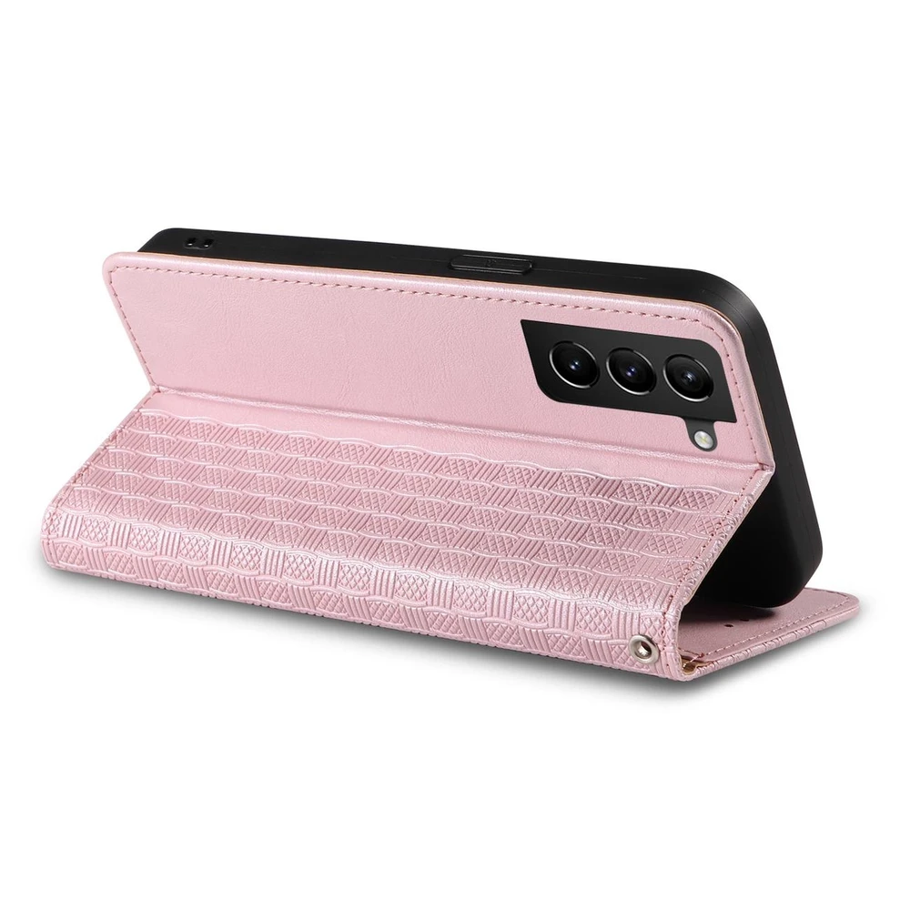 Hurtel Magnet Strap dėklas su dirželiu skirtas Samsung Galaxy S22 + (S22 Plus), rožinis