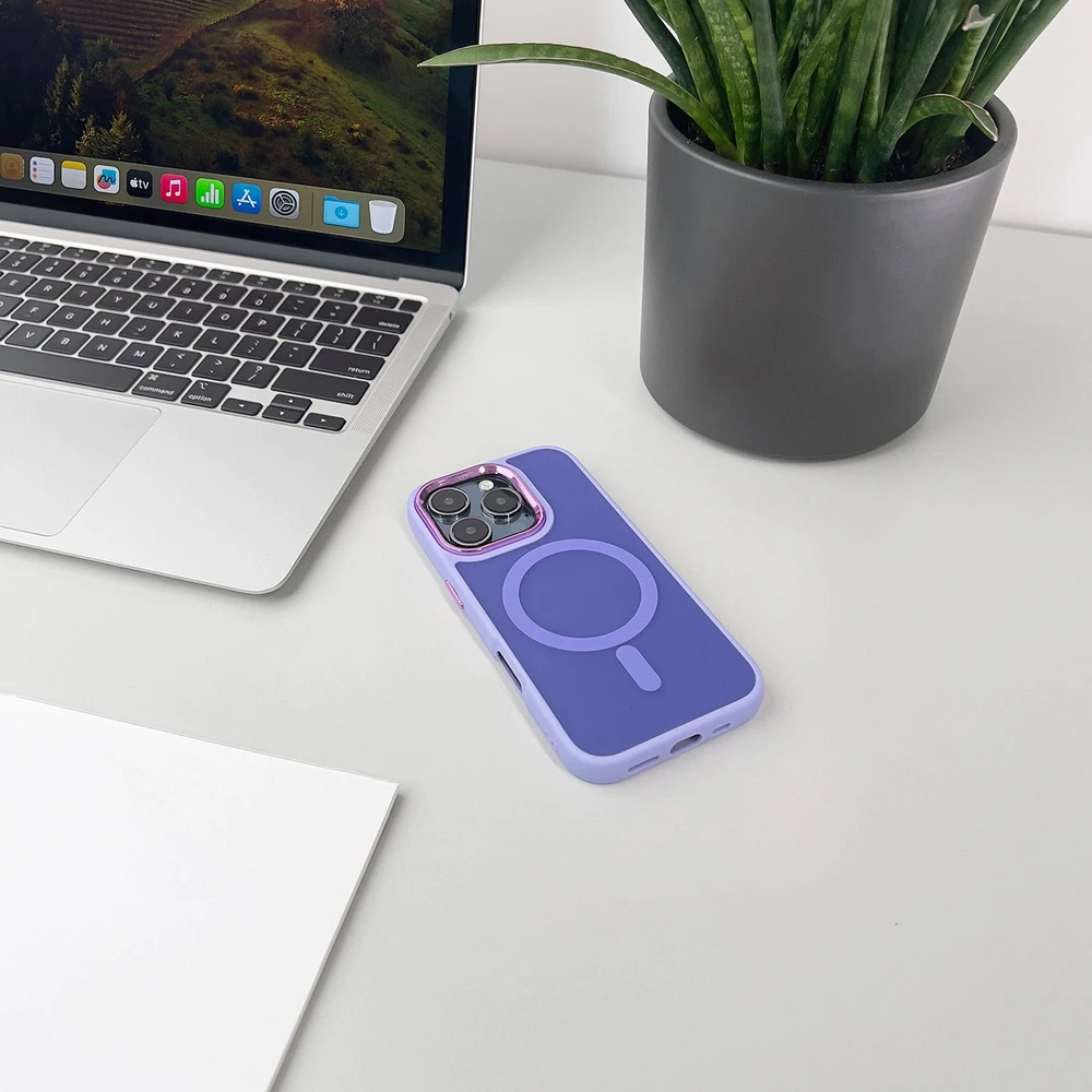 Hurtel Magnetic Collection MagSafe Apple iPhone 16 Pro Max – dėklas telefonui violetinės spalvos