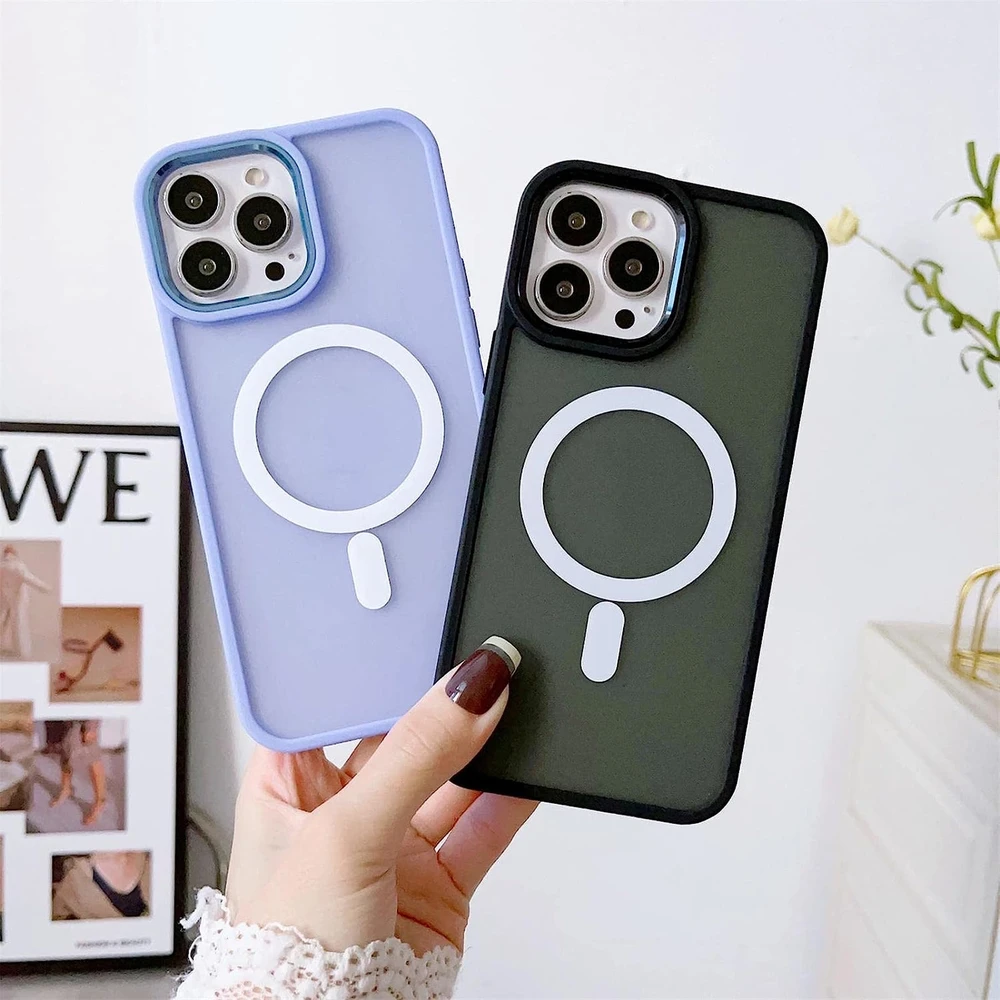 Hurtel Magnetic Color Matte Apple iPhone 15 Pro - dėklas telefonui rožinės spalvos