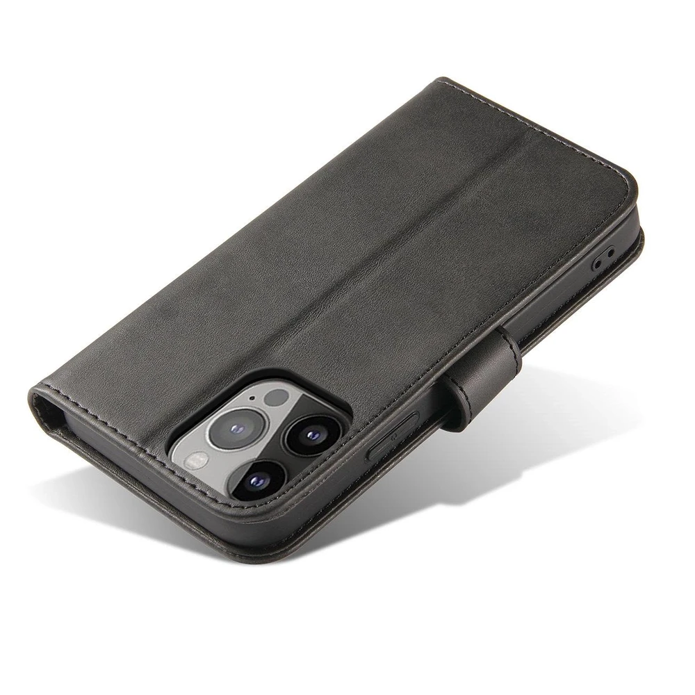 Hurtel Magnet dėklas cover Oppo A17 flip cover wallet stand dėklas telefonui juodos spalvos