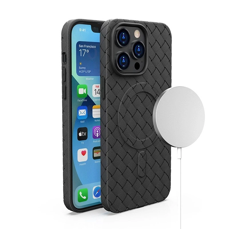 Hurtel MagSafe Woven Apple iPhone 15 Pro Max – dėklas telefonui juodos spalvos
