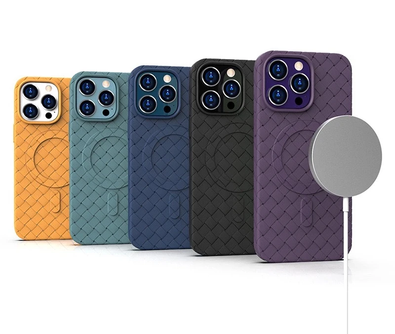 Hurtel MagSafe Woven Apple iPhone 15 Pro Max - dėklas telefonui violetinės spalvos