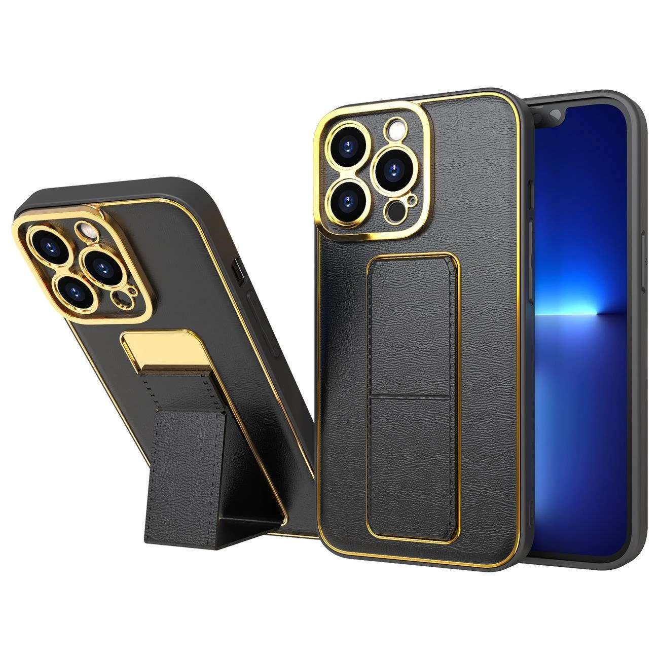 Hurtel New Kickstand dėklas skirtas iPhone 13 Pro Max, juodas
