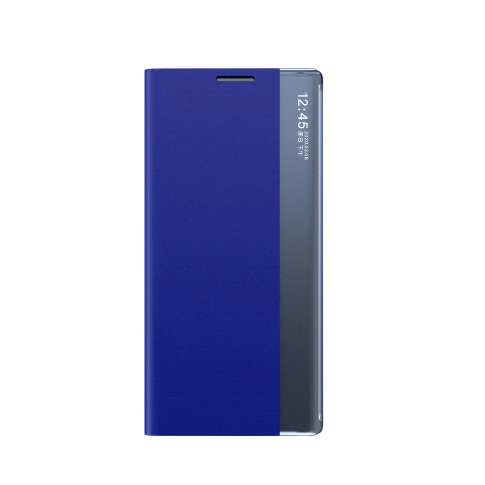 Hurtel New Sleep Xiaomi Redmi Note 12 Pro+ atverčiamas su stoveliu dėklas telefonui mėlynos spalvos