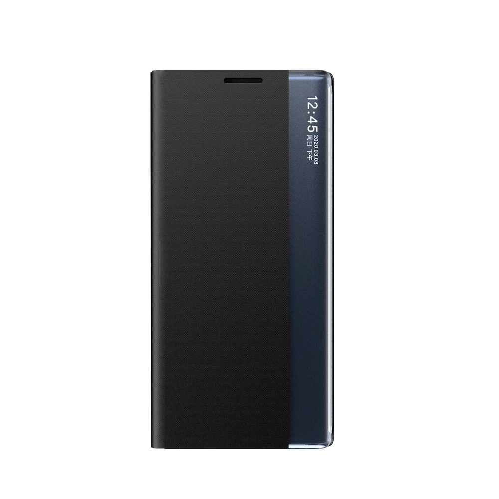 Hurtel New Sleep Xiaomi Redmi Note 12 5G / Poco X5 5G atverčiamas su stoveliu dėklas telefonui juodos spalvos