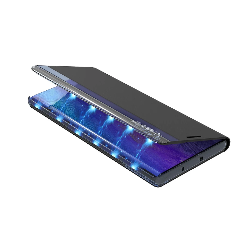 Hurtel New Sleep Xiaomi Redmi Note 12 5G / Poco X5 5G atverčiamas su stoveliu dėklas telefonui juodos spalvos