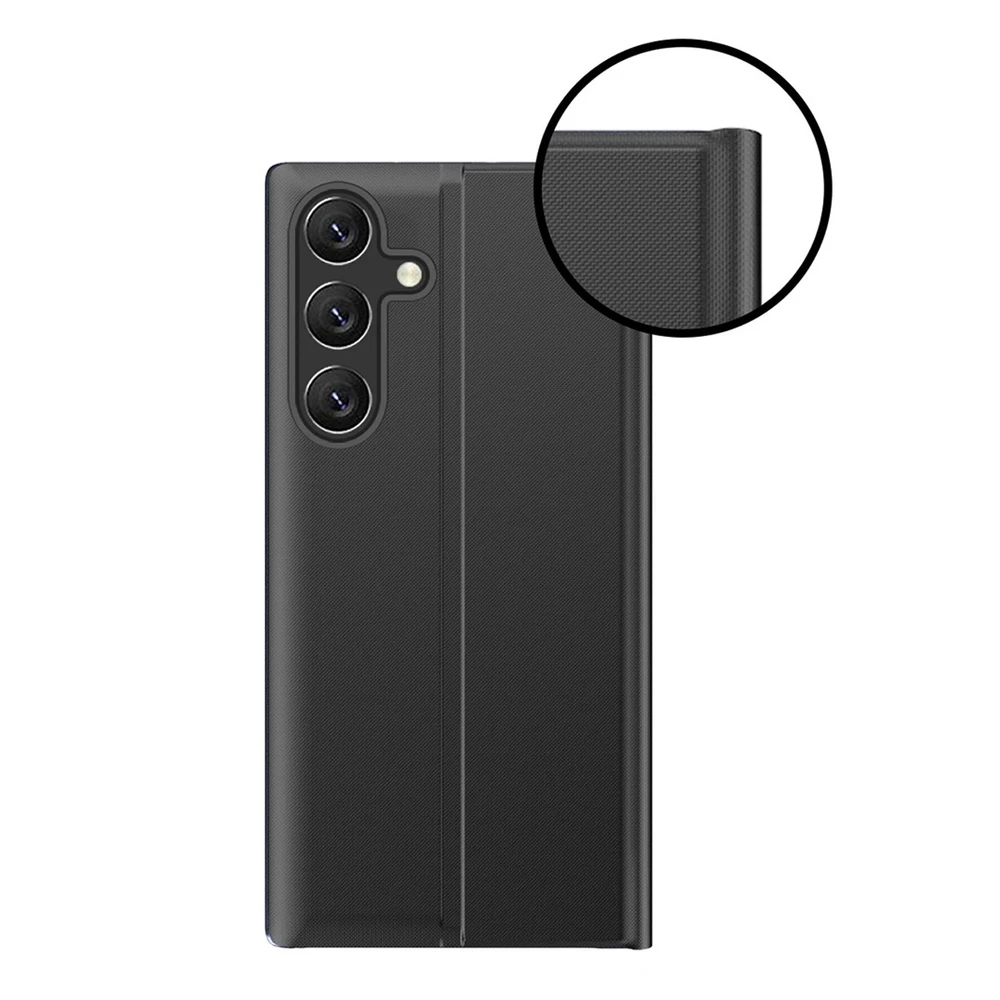 Hurtel New Sleep Xiaomi Redmi Note 12 5G / Poco X5 5G atverčiamas su stoveliu dėklas telefonui juodos spalvos