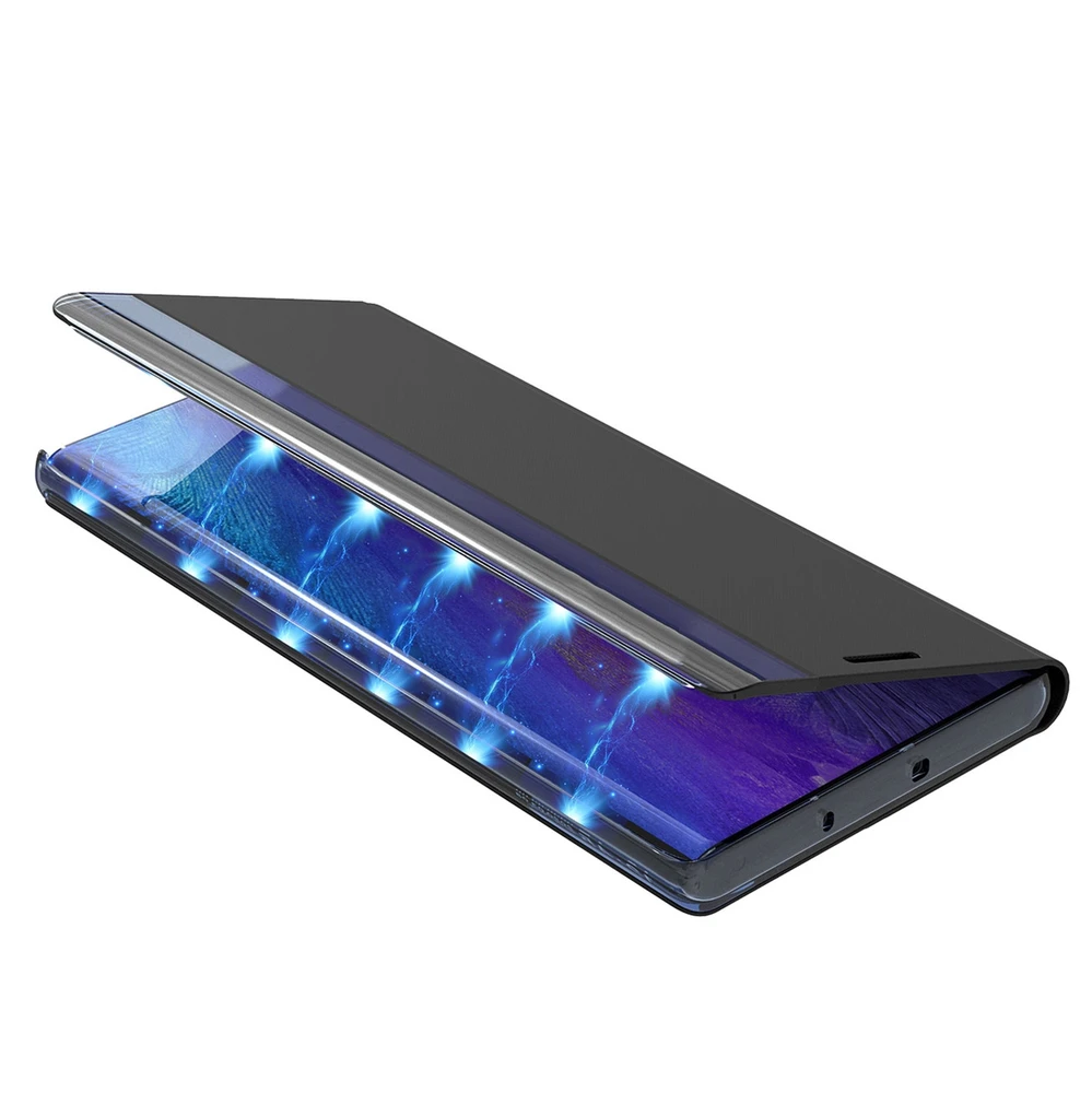 Hurtel New Sleep dėklas Apple iPhone 16e Flip dėklas su Stand – juodos spalvos