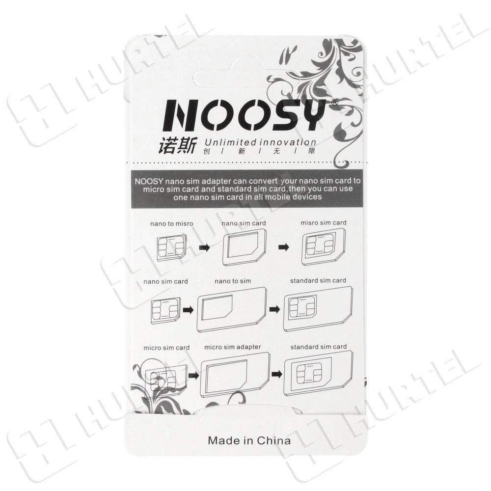 „Hurtel Noosa“ SIM kortelės adapterių rinkinys + raktas – Baltos