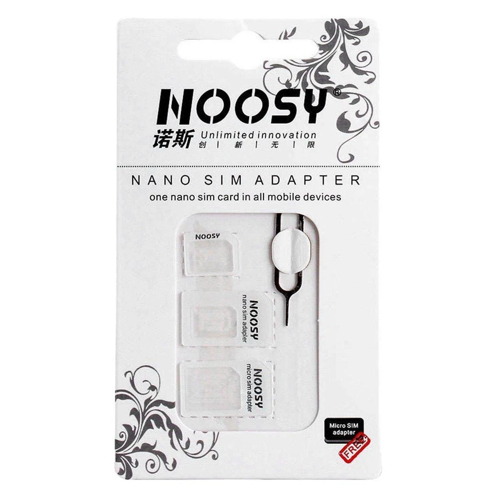„Hurtel Noosa“ SIM kortelės adapterių rinkinys + raktas – Baltos