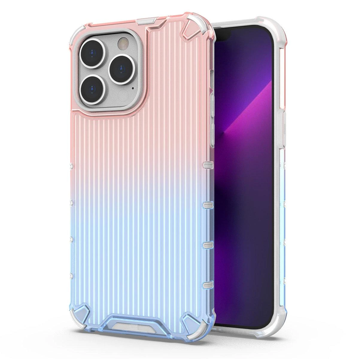 Hurtel Ombre Protect Apple iPhone 14 Pro Max dėklas telefonui rožinės ir mėlynos spalvos armored