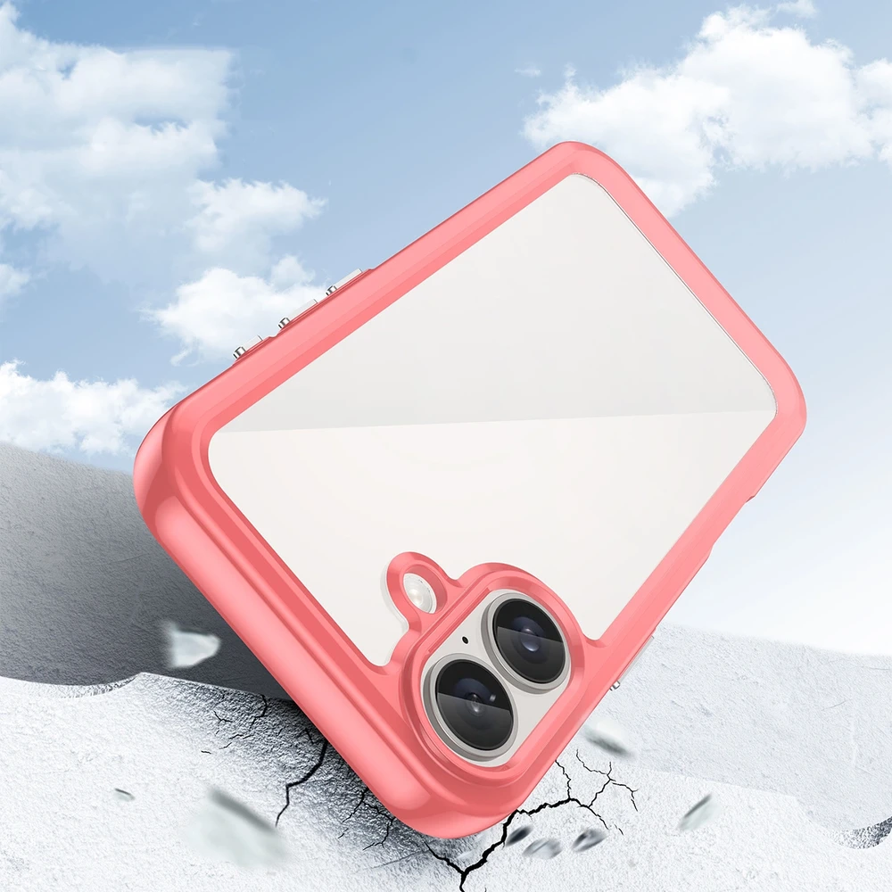 Hurtel Outer Space Gel Frame Apple iPhone 16 – dėklas telefonui raudonos spalvos
