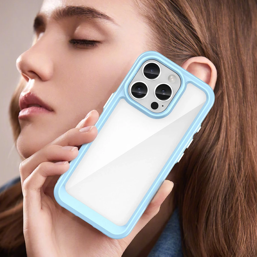 Hurtel Outer Space Gel Frame Apple iPhone 16 Pro – dėklas telefonui mėlynos spalvos