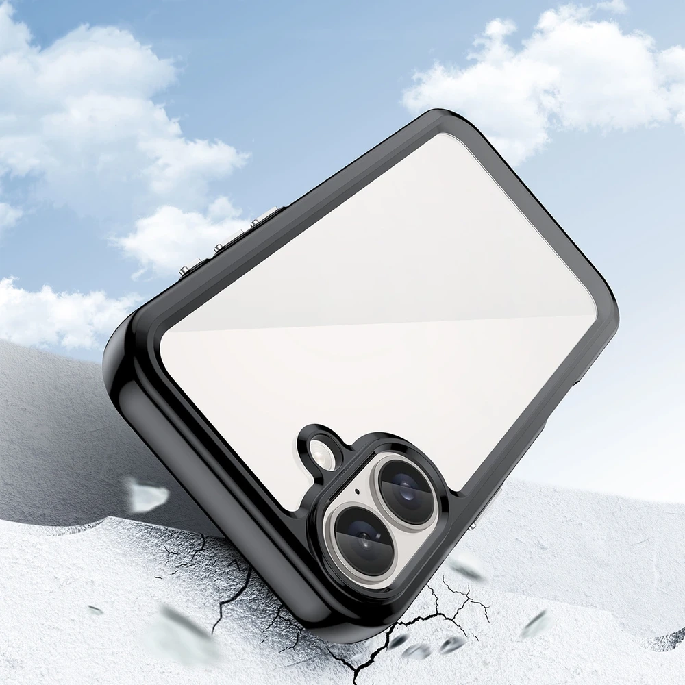 Hurtel Outer Space Gel Frame Apple iPhone 16 – dėklas telefonui juodos spalvos