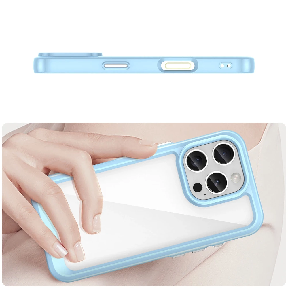Hurtel Outer Space Gel Frame Apple iPhone 16 Pro – dėklas telefonui mėlynos spalvos