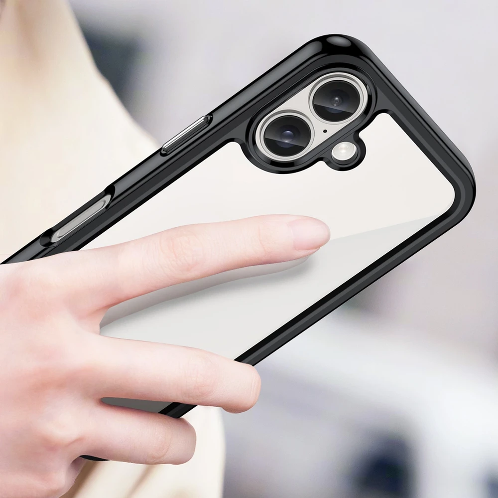 Hurtel Outer Space Gel Frame Apple iPhone 16 – dėklas telefonui juodos spalvos