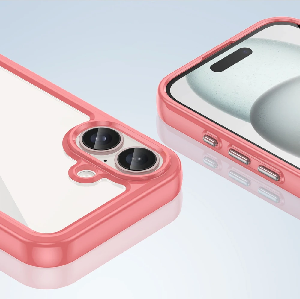 Hurtel Outer Space Gel Frame Apple iPhone 16 – dėklas telefonui raudonos spalvos