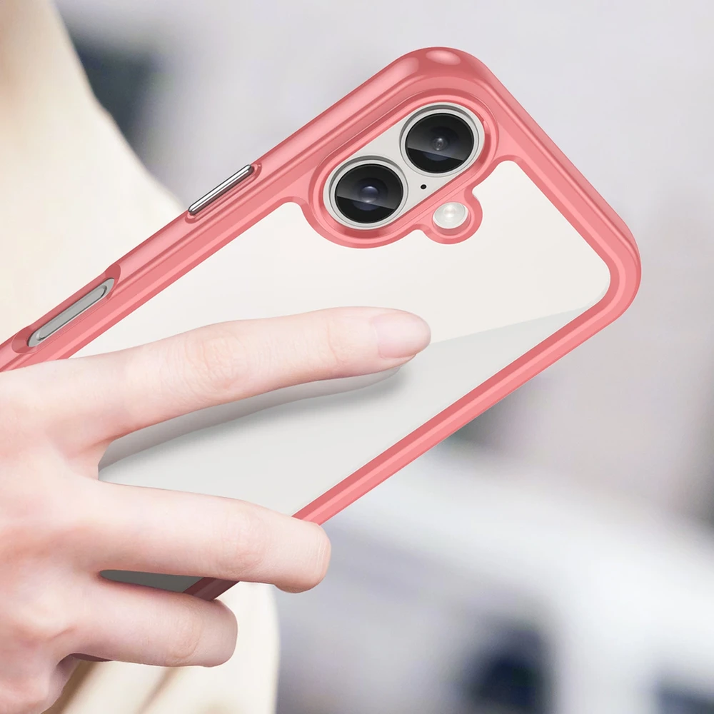 Hurtel Outer Space Gel Frame Apple iPhone 16 – dėklas telefonui raudonos spalvos