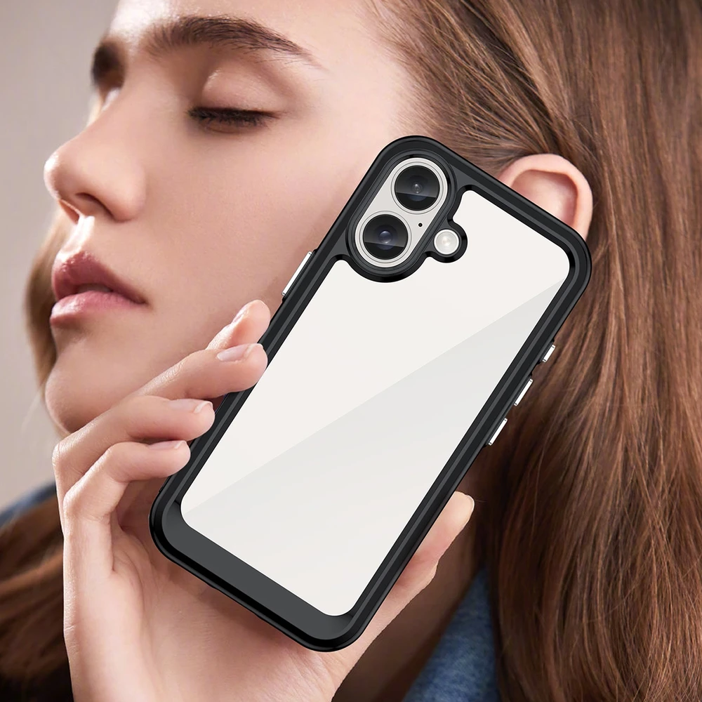 Hurtel Outer Space Gel Frame Apple iPhone 16 – dėklas telefonui juodos spalvos