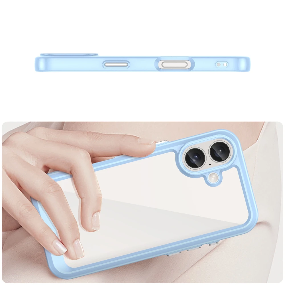 Hurtel Outer Space Gel Frame Apple iPhone 16 – dėklas telefonui mėlynos spalvos