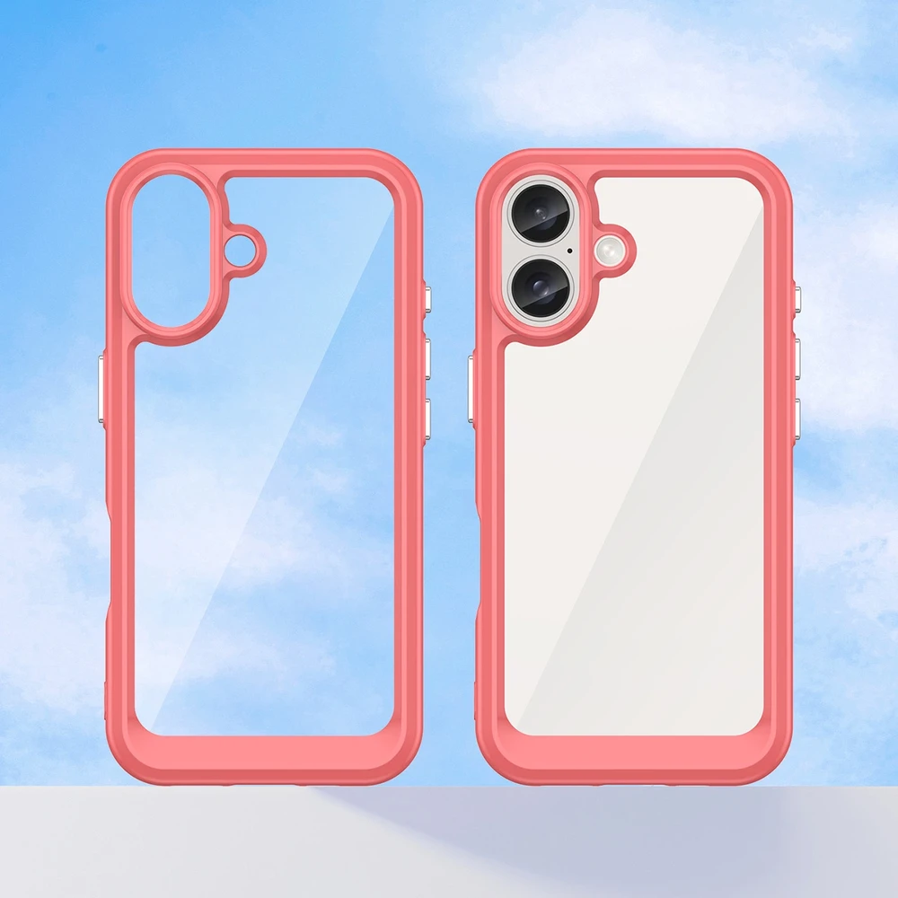 Hurtel Outer Space Gel Frame Apple iPhone 16 Plus – dėklas telefonui raudonos spalvos