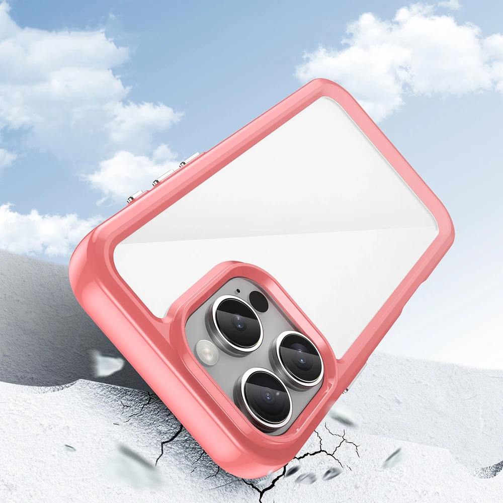 Hurtel Outer Space Gel Frame Apple iPhone 16 Pro Max – dėklas telefonui raudonos spalvos