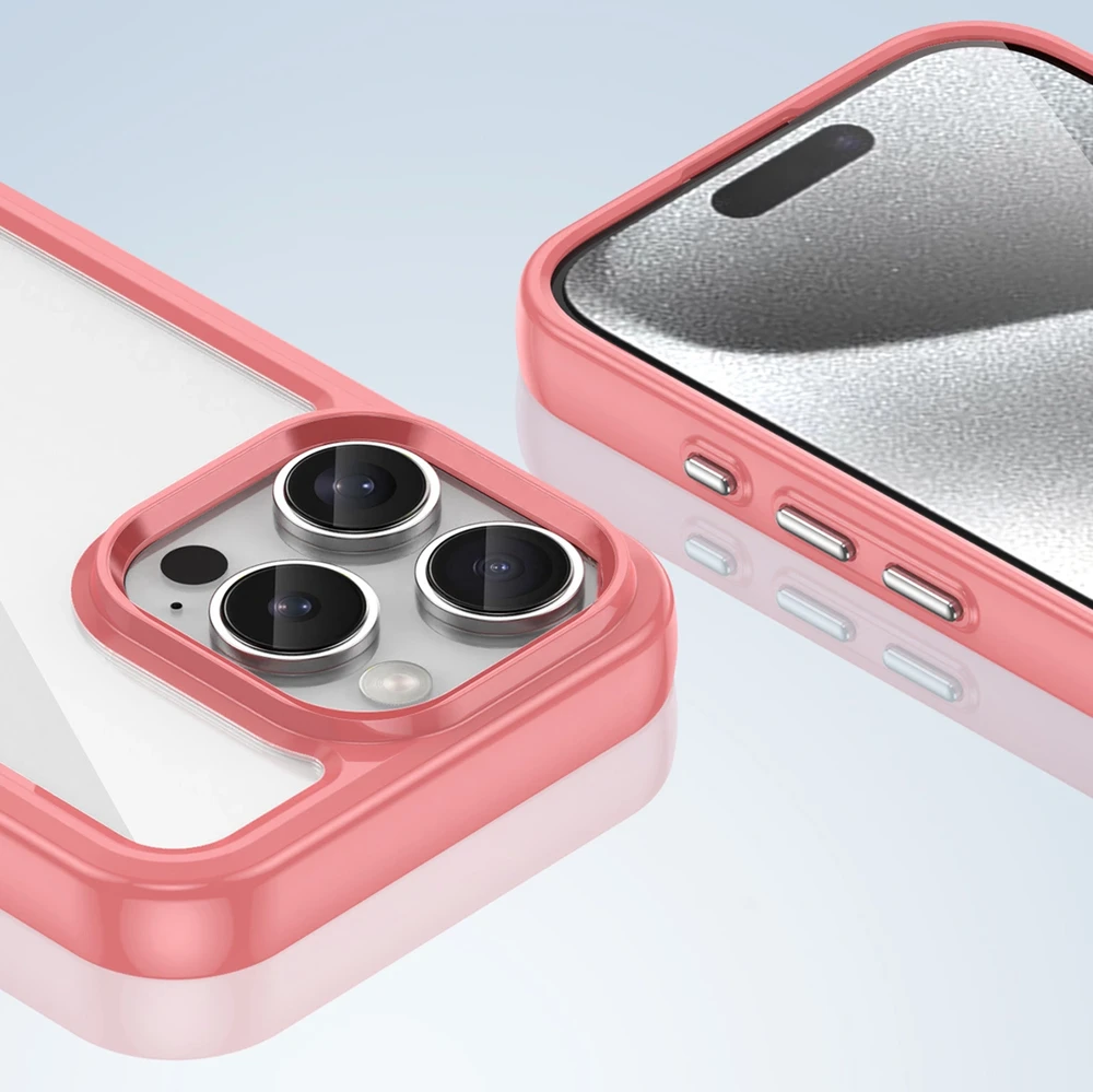 Hurtel Outer Space Gel Frame Apple iPhone 16 Pro Max – dėklas telefonui raudonos spalvos