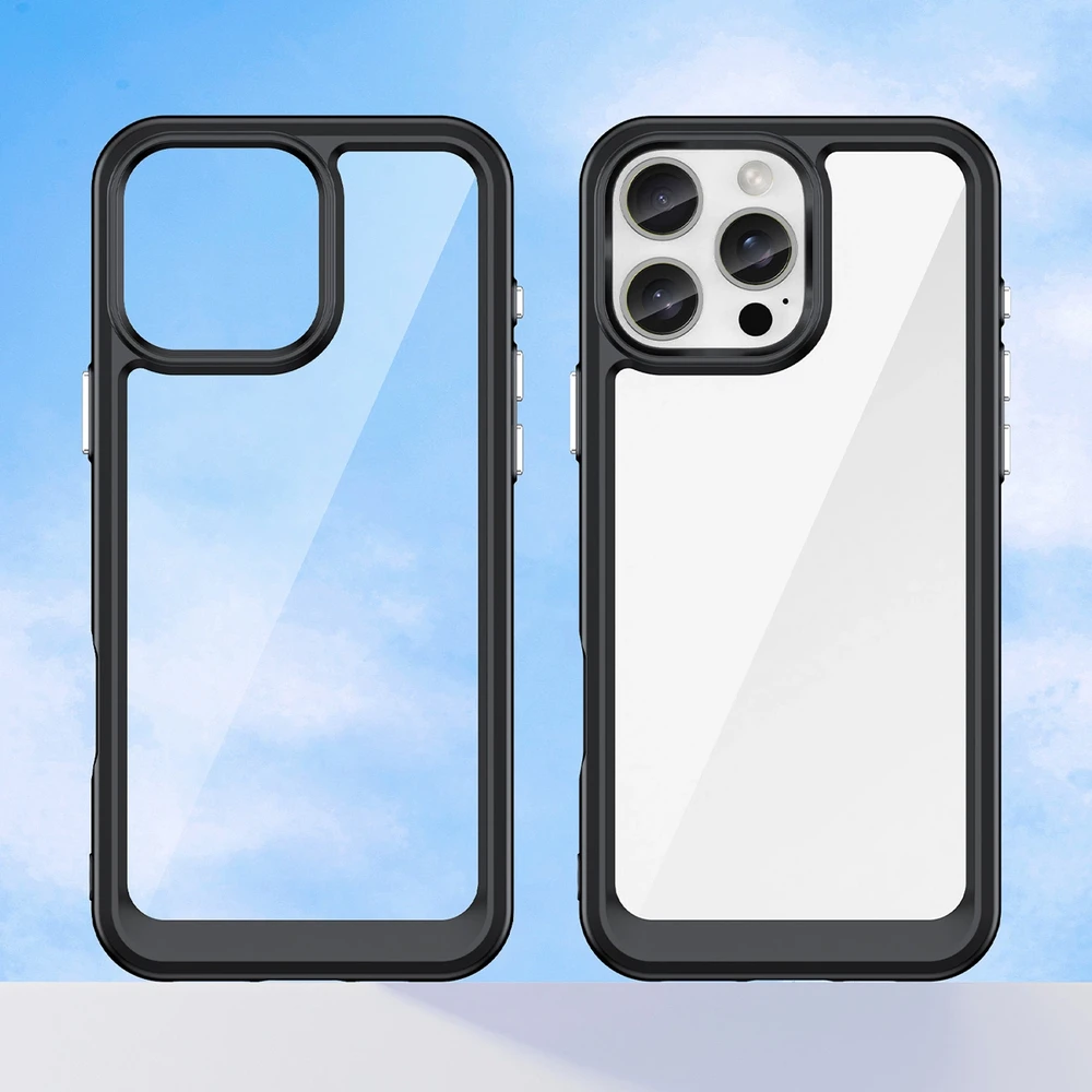 Hurtel Outer Space Gel Frame Apple iPhone 16 Pro – dėklas telefonui juodos spalvos