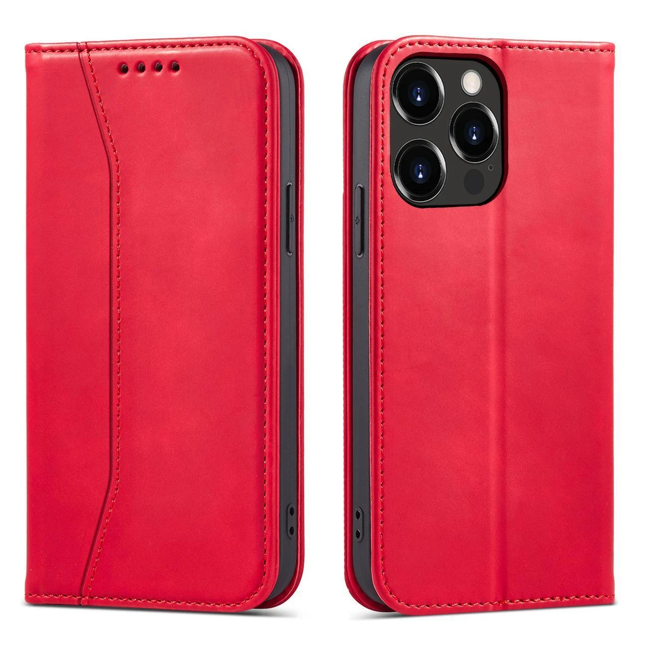 Hurtel Magnet Fancy dėklas, skirtas iPhone 14 Pro Max, raudonas