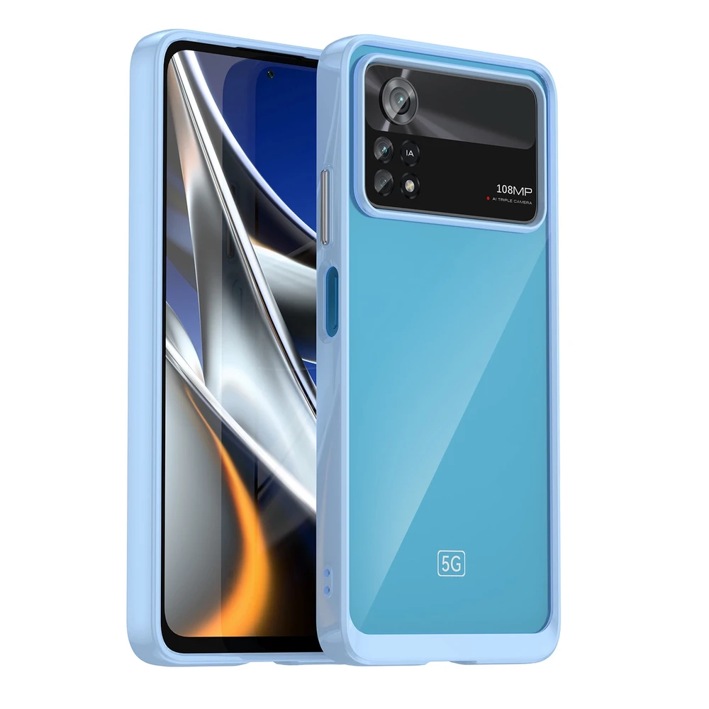 Hurtel Outer Space Xiaomi Poco X4 Pro 5G with a flexible frame dėklas telefonui mėlynos spalvos