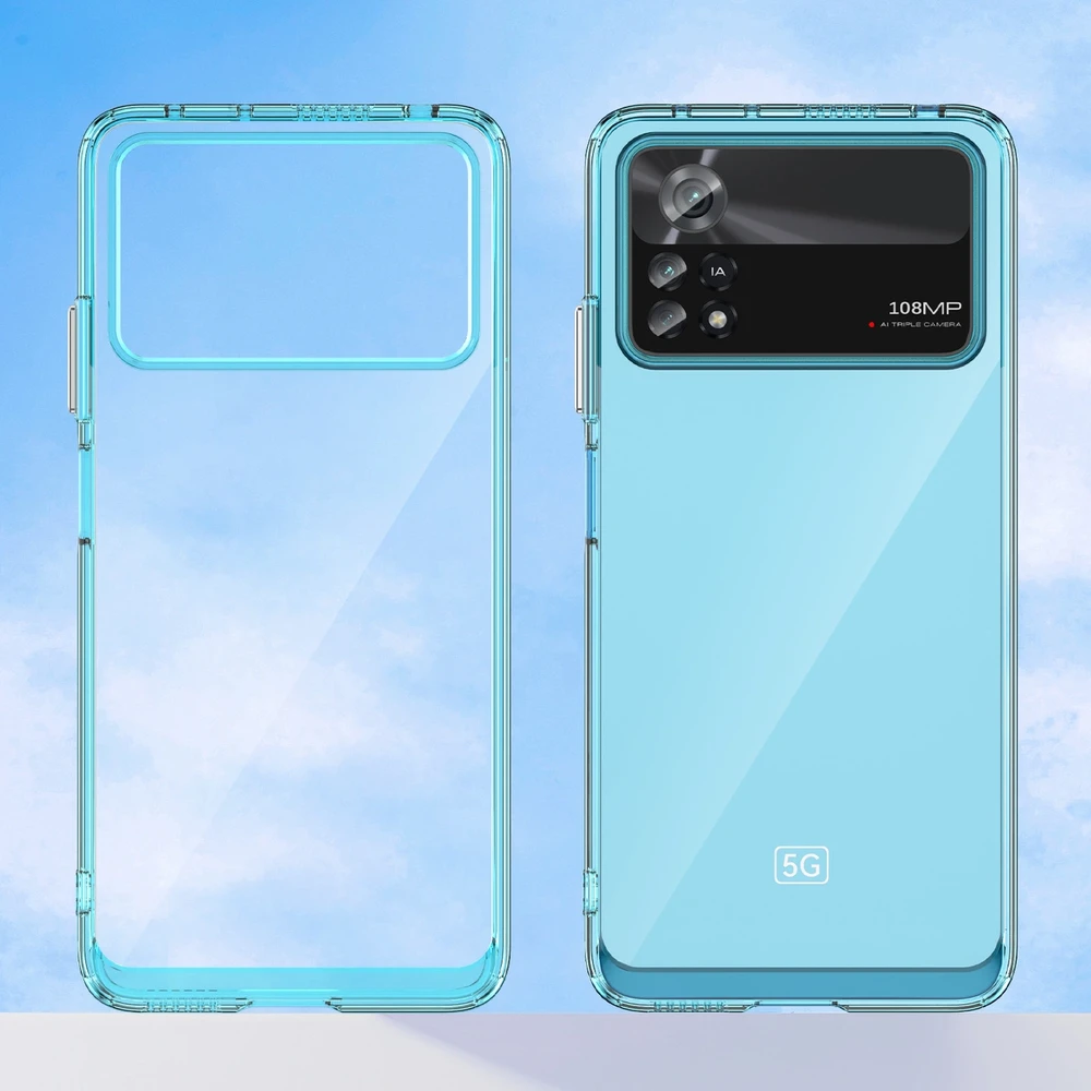 Hurtel Outer Space Xiaomi Poco X4 Pro 5G with a flexible frame dėklas telefonui mėlynos spalvos