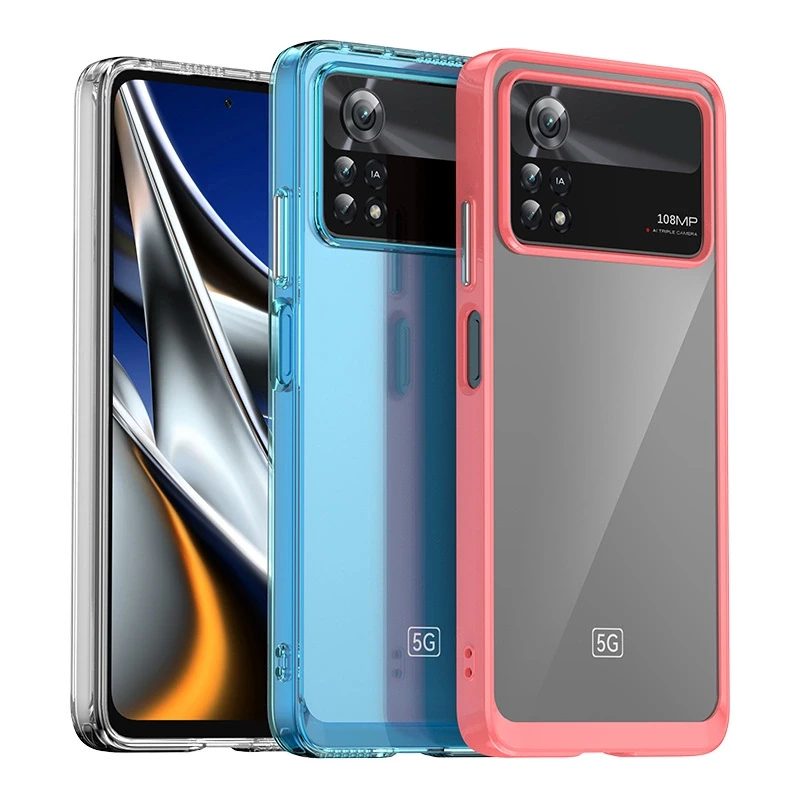 Hurtel Outer Space Xiaomi Poco X4 Pro 5G with a flexible frame dėklas telefonui mėlynos spalvos